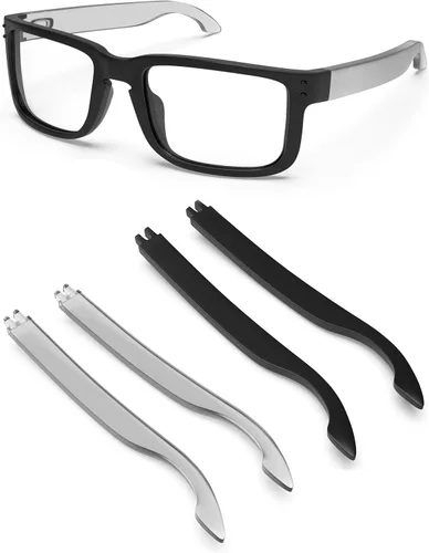 Vista 15 de Eye Opening Stuff Brazos de repuesto compatibles con gafas de sol Oakley Holbrook OO9102/Holbrook XL/Holbrook Asian Fit Negro claro