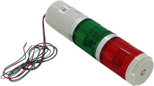 Vista 2 de Othmro - Luces de advertencia industriales Andon luces indicadoras de luz intermitente, 24 V, 3 W, 2 niveles (sin zumbador), 1 unidad Rojo Verde
