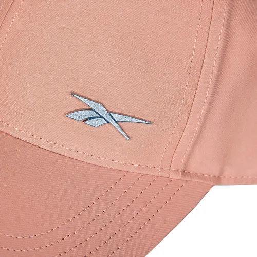 Vista 4 de Reebok Tapa de insignia de metal de perfil bajo con borde curvado medio y diseño transpirable de 6 paneles