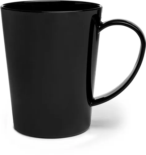Vista 5 de Carlisle FoodService Products Taza Taza de Café de Plástico con Asa Grande para Bufés, Hogar y Restaurante, Tritan, 12 Onzas, Negro, (Paquete de 12)