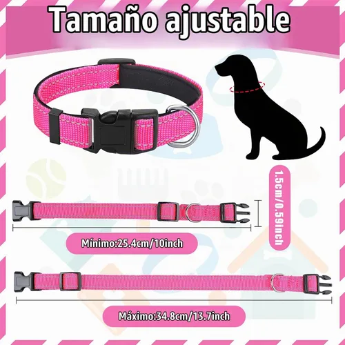 Vista 3 de Sanwuta - 12 collares reflectantes para cachorros, nailon ajustable a
