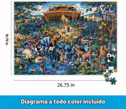 Vista 3 de Buffalo Games Eric Dowdle, Noah's Ark, rompecabezas de 1000 piezas