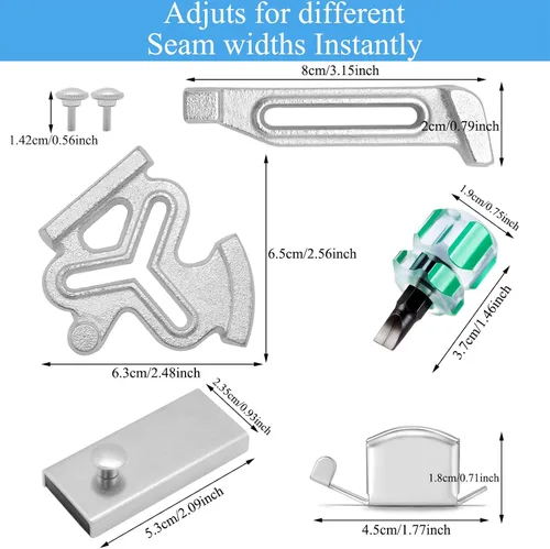 Vista 2 de Guía magnética de costura y medidor de posicionamiento de flor de ciruelo para máquina de coser con 4 tornillos 5 accesorios para máquinas