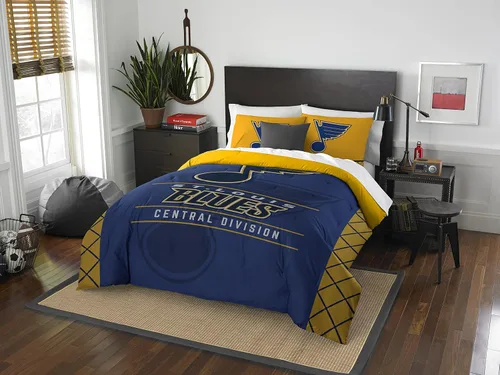 Vista 28 de Juego de edredón y funda de almohada para cama individual o matrimonial/queen, con licencia oficial de la NHL