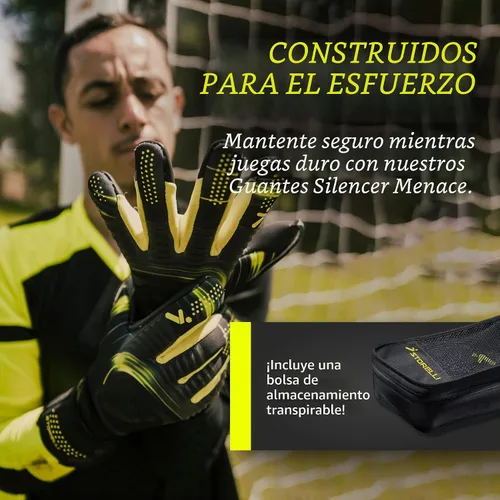 Vista 2 de Storelli Silencer Goalkeeper Gloves, with Removable Finger Spines, High-Impact Hand Protection, Soccer Accessories