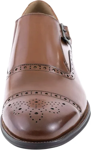 Vista 4 de Asher Green AG1101 - Zapatos de vestir para hombre, zapatos formales para hombre - Zapatos de cuero genuino de becerro para hombres - Correa doble