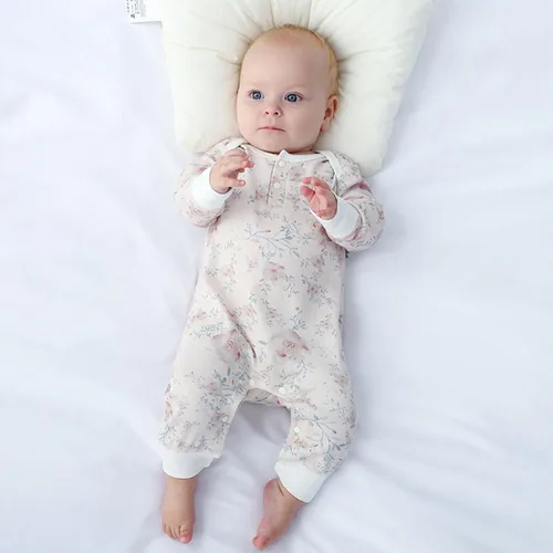 Vista 3 de Mono para bebé, mameluco manga larga estampado, ropa cómoda y bonita de una pieza, ropa diaria con cuello redondo