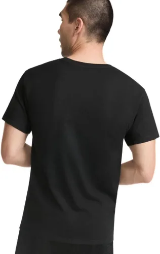 Vista 2 de Champion Men's Classic Script Graphic Short Sleeve T-Shirt, Standard Fit, Tonal Logo, Available in Regular and Big & Tall Negro
