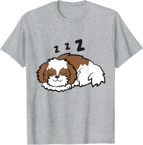 Vista 5 de Camiseta Tired Shih Tzu Dog Cute Sleeping Shih Tzu, Blanco
