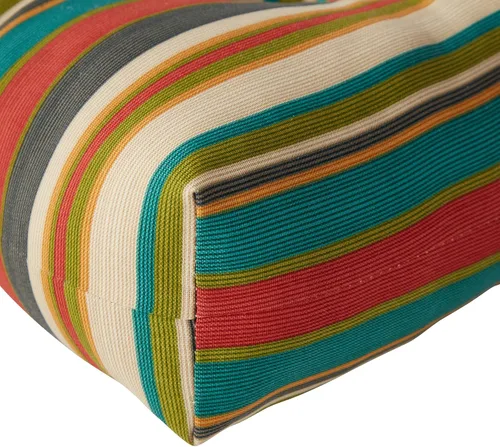 Vista 4 de Greendale Home Fashions Adobe Stripe - Cojín para silla de respaldo alto para exteriores (44 x 22 pulgadas)