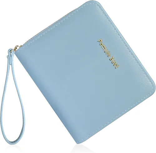 Vista 13 de Pomelo Best Cartera pequeña para mujer de cuero con bloqueo RFID 2025