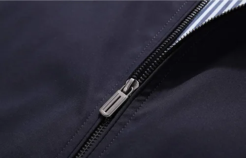 Vista 6 de HaoMay Chaquetas ligeras con cremallera completa para hombre