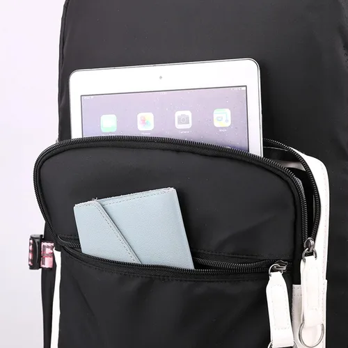 Vista 5 de Roffatide Anime Kuromi Print Business Casual Laptop Hombros Mochila Viaje Senderismo Daypacks Mochila Mochila 17 Pulgadas, Kurom B, Moderno