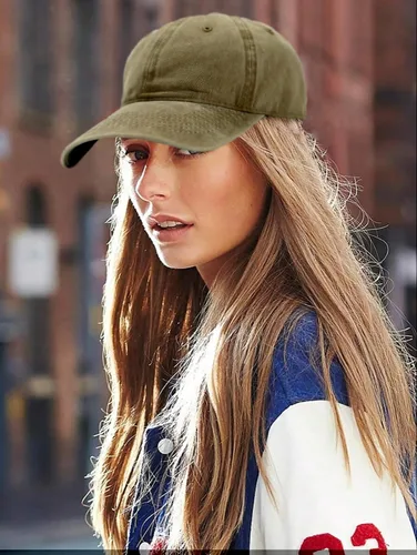 Vista 4 de Gorra de béisbol para hombre y mujer, de algodón liso, ajustable, de sarga lavada, de perfil bajo, A1008 de Edoneery