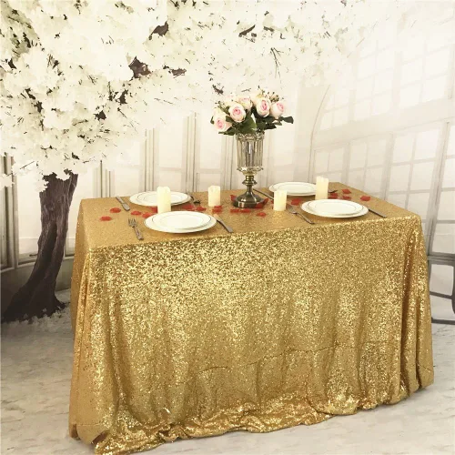 Vista 5 de BalsaCircle - Mantel rectangular de 90 x 132 pulgadas para bodas, fiestas, pasteles, postres, eventos, mantelería