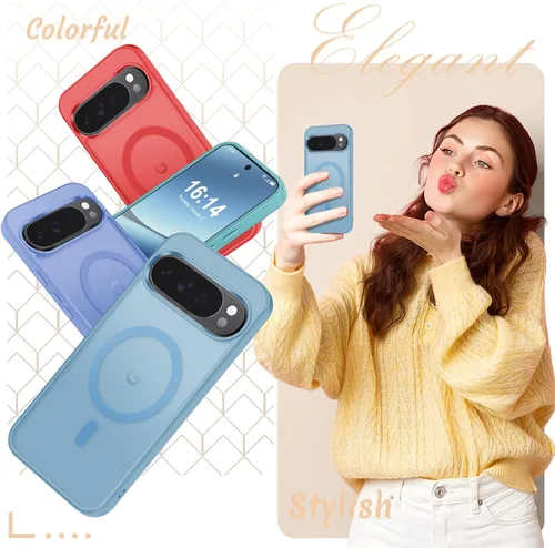 Vista 207 de Funda para Google Pixel 10 Pro XL, cubierta magnética mate, color negro Fit for MagSafe, Screen Protector included, Shockproof Military Grade