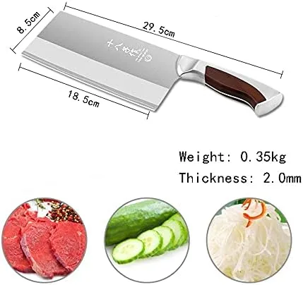 Vista 2 de Cuchillo de carne, accesorios de cocina tradicionales de acero al carbono, cuchillos de corte, cuchillos de chef, cuchillos de utilidad, estilo chino