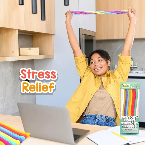 Vista 5 de Juguetes sensoriales para niños con autismo – Juguetes sensoriales elásticos texturizados para el estrés – Juguetes sensoriales para necesidades