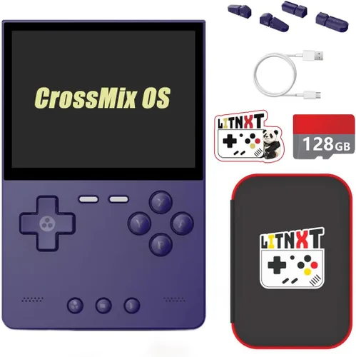 Vista 12 de TRIMUI - Consola de juegos portátil de ladrillo con LITNXT CrossMixOS, consola de juegos retro IPS de 3.2 pulgadas, reproductor de videojuegos retro