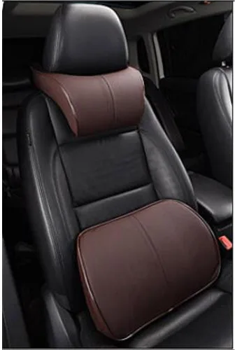 Vista 9 de Almohada de apoyo lumbar para asiento de automóvil, almohada para el cuello, reposacabezas y espalda, almohadilla de espuma viscoelástica suave