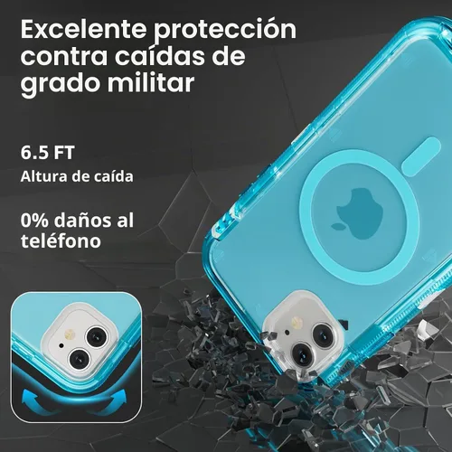 Vista 4 de Follaroma Funda para iPhone 11, Compatible con MagSafe, Fundas de Teléfono de Protección Resistente a Prueba de Golpes de Servicio Pesado