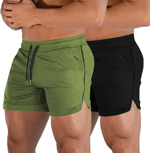 Vista 5 de EVERWORTH Pantalones cortos deportivos para hombre, pantalones cortos de entrenamiento para gimnasio, pantalones cortos casuales para correr