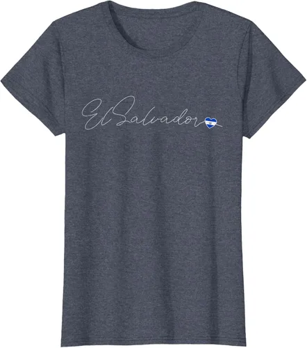 Vista 57 de Camiseta Simple Love El Salvadoreño con diseño de corazón en El Salvador