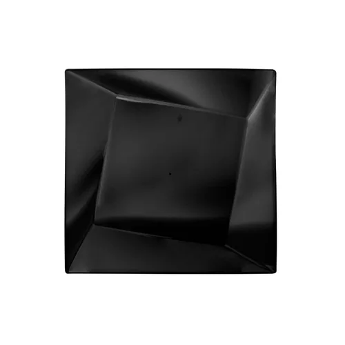 Vista 32 de Party Essentials platos cuadrados de plástico duro, 8", 120 negro (Black Classic)