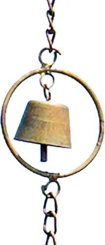 Vista 7 de Ancient Graffiti - Cadenas de lluvia de colibrí y campana, paquete de 2