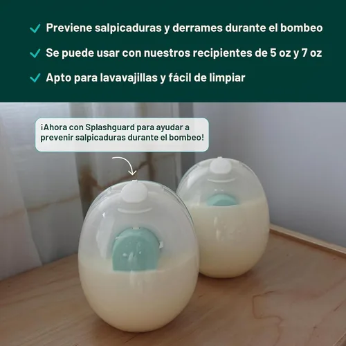 Vista 2 de Willow Go - Recipientes de leche reutilizables de 5 onzas con protector contra salpicaduras, para usar con el extractor de leche manos libres Willow