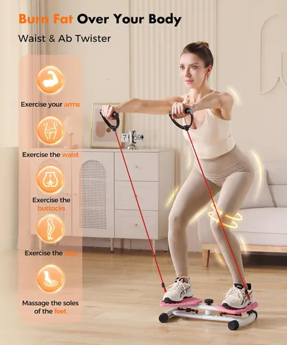 Vista 3 de Waist Twister Machine Exercise Fitness Tool, Ab Twister Board with the Smart LED Digital Monitor, 300lbS Capacity & 20dB Ultra-Quiet, Anti-Slip Home