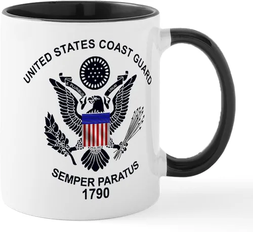 Vista 5 de CafePress Uscg_Flg_D1 Tazas Taza de café de cerámica de 11 oz (11.0 fl oz)