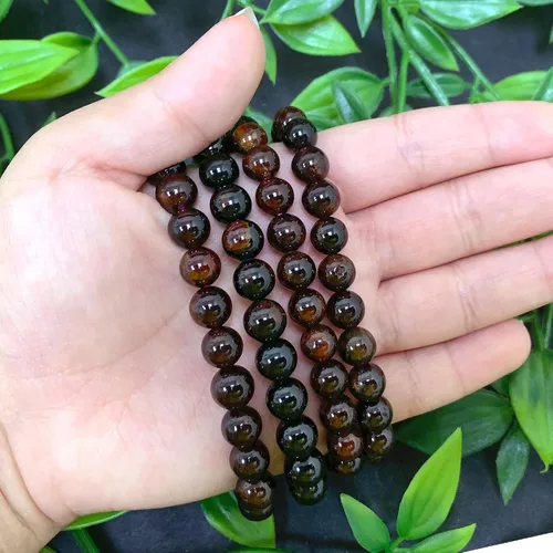 Vista 675 de Gem Avenue Handmade Round Bead Stretch Bracelet Unisex Natural Stone Beaded Jewelry for Men & Women, Elastic Wristband for Daily Wear