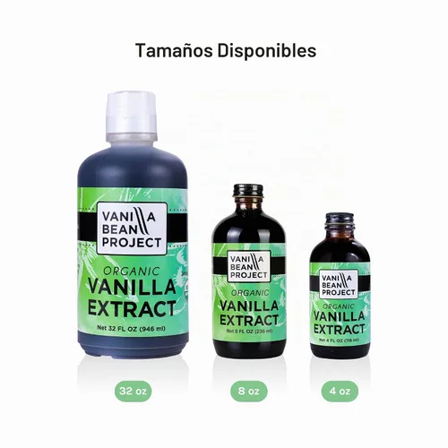 Vista 4 de Vanilla Bean Project Extracto de vainilla puro orgánico para hornear, 4 onzas líquidas