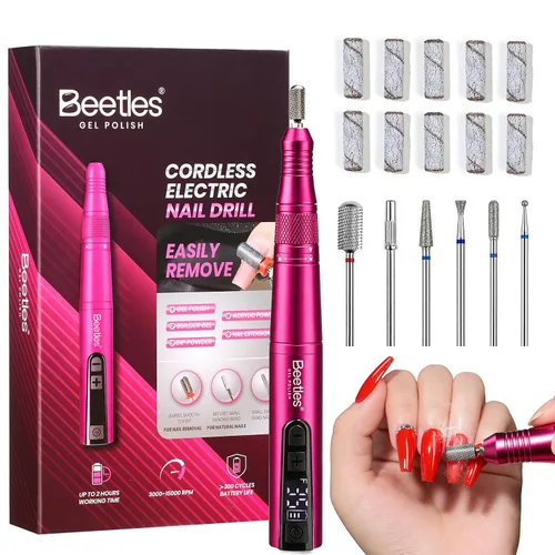 Vista 16 de Beetles - Kit de esmalte de uñas de gel con luz UV, 54 piezas, 32 colores A - Multicolor-32-54