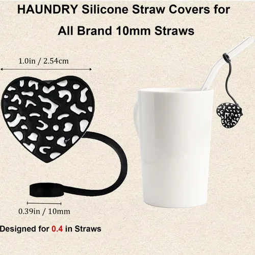 Vista 2 de Stanley Cup - Paquete de 6 tapas de popote para vaso Stanley, compatibles con vaso Stanley de 40 onzas, puntas de popote de silicona reutilizables a