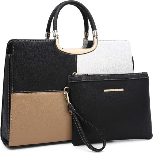 Vista 22 de Bolso de mano para mujer con asa superior, bolso de hombro, bolso tipo tote, cartera con billetera a juego