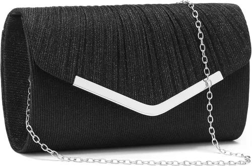 Vista 9 de Evening Bag Clutch Purses for Women Ladies Sparkling Party Handbags Crossbody Shoulder Purse Wedding Bags