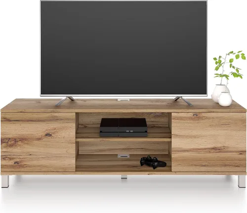 Vista 7 de Mobili Fiver, Rachele TV Stand, Ashwood Black, Made in Italy