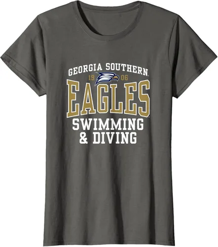 Vista 7 de Georgia Southern University Camiseta de natación y buceo Eagles, Negro