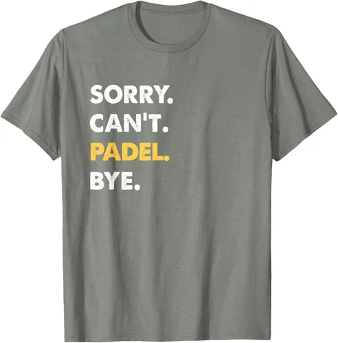Vista 30 de Sorry Can't Padel Bye Funny Camiseta de Padel, Negro