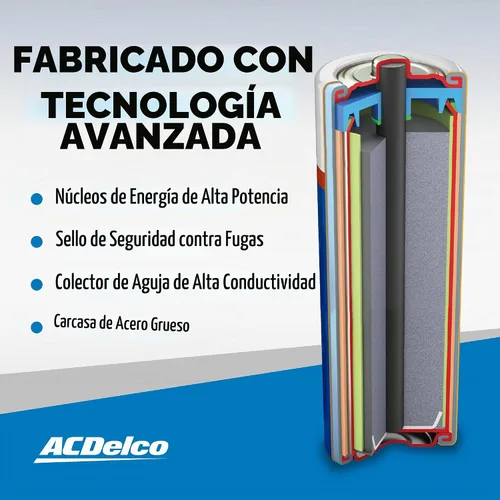 Vista 5 de ACDelco 100 pilas AAA, batería súper alcalina de máxima potencia, vida útil de 10 años, embalaje resellable