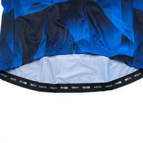Vista 6 de Maillot de ciclismo para hombre, manga corta, camiseta de bicicleta de montaña, bolsillo con cremallera, reflectante, calavera
