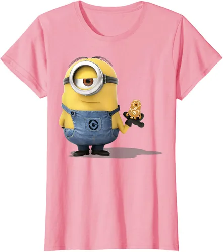 Vista 15 de Camiseta Despicable Me Minions Holding A Ginger Bread Minion Retrato Pequeña