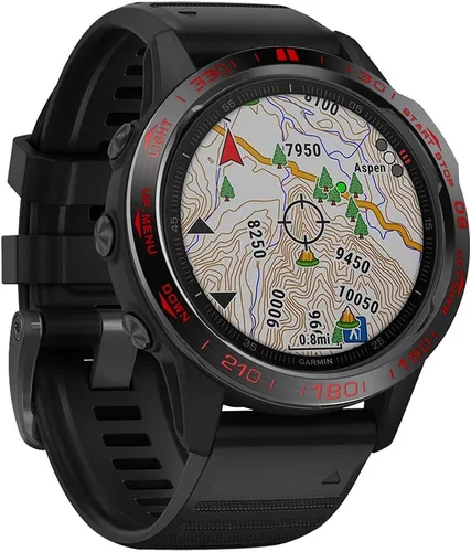 Vista 3 de REYDA Bisel de reloj compatible con Garmin Fenix 6/6 Pro Bisel Ring, acero inoxidable bisel Loop cubierta adhesiva resistente a los arañazos, bisel