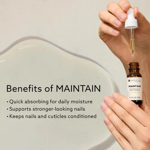 Vista 4 de Dazzle Dry Mantenga el mantenimiento diario de aceite para uñas y cutículas, 0.5 oz (0.5 fl oz) Vegan & Cruelty-Free · Nail Growth & Strengthening