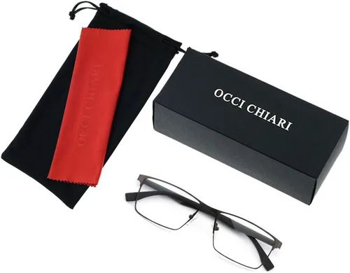 Vista 7 de Occi Chiari - Gafas de metal para hombre con marco óptico transparente