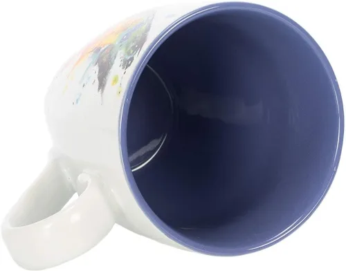 Vista 4 de Dean Crouser colección de taza de porcelana con diseño de acuarelas, Azul