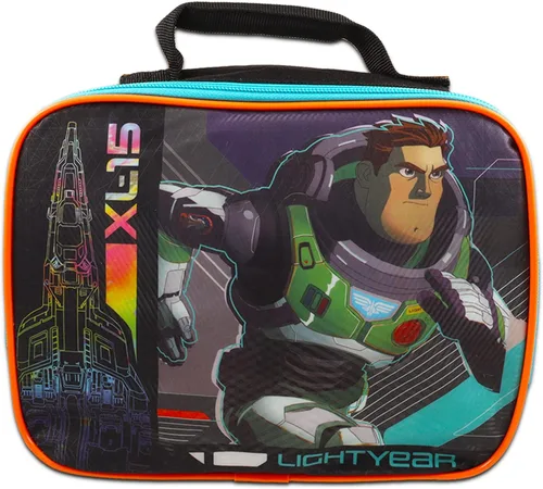 Vista 3 de Disney Bundle Buzz Lightyear - Mochila con juego de lonchera, mochila Lightyear para niños con bolsa de almuerzo aislada, botella de agua, mochila