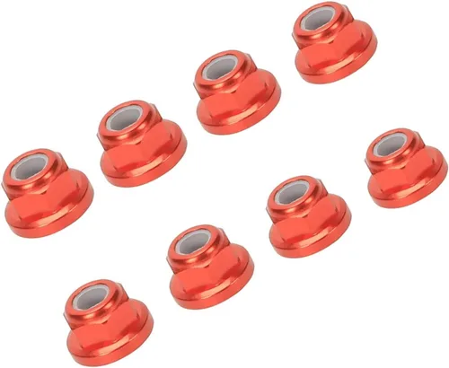 Vista 4 de 8pc M4 Brida Nylon Bloqueo para Arrma 3S Mega Bigrock Typhon Grantie Senton Vorteks Tuercas Rueda Actualización Piezas Rojo